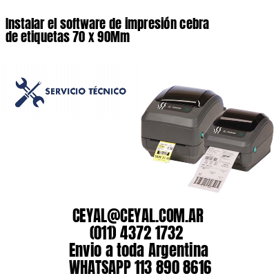 Instalar el software de impresión cebra de etiquetas 70 x 90Mm