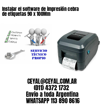 Instalar el software de impresión cebra de etiquetas 90 x 100Mm