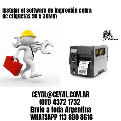 Instalar el software de impresión cebra de etiquetas 90 x 30Mm