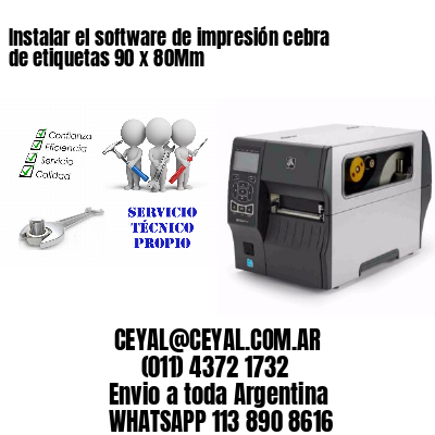 Instalar el software de impresión cebra de etiquetas 90 x 80Mm