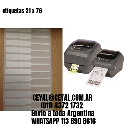 etiquetas 21 x 76