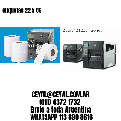 etiquetas 22 x 86