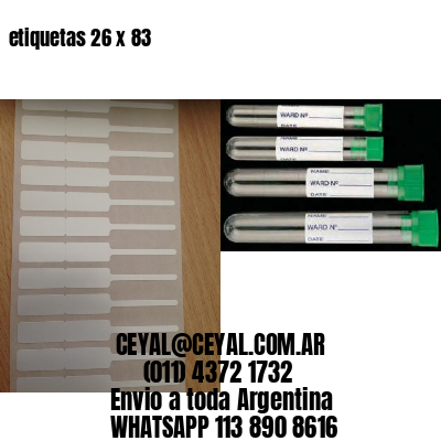 etiquetas 26 x 83