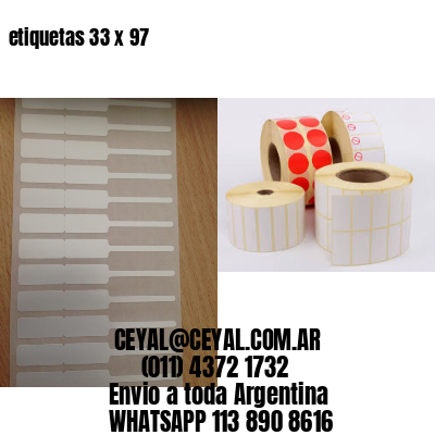 etiquetas 33 x 97