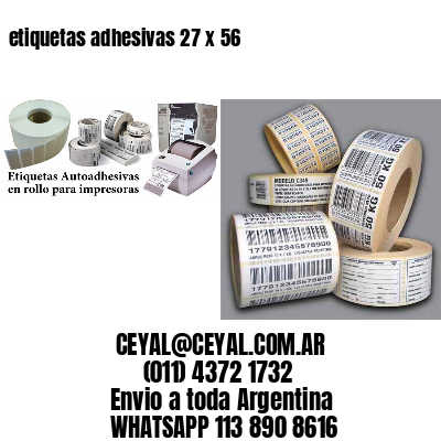 etiquetas adhesivas 27 x 56