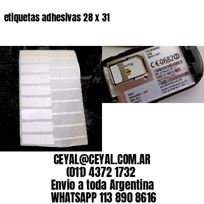 etiquetas adhesivas 28 x 31