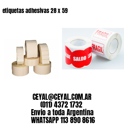 etiquetas adhesivas 28 x 59