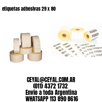 etiquetas adhesivas 29 x 80