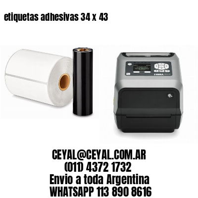 etiquetas adhesivas 34 x 43