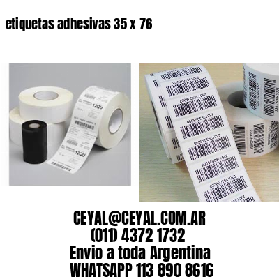 etiquetas adhesivas 35 x 76