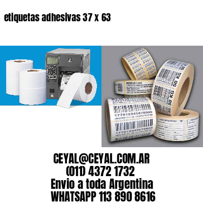 etiquetas adhesivas 37 x 63