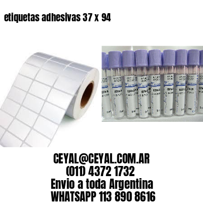 etiquetas adhesivas 37 x 94