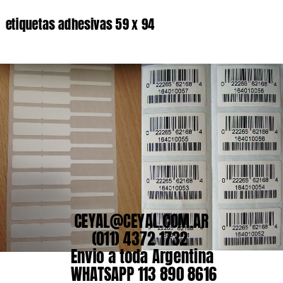etiquetas adhesivas 59 x 94