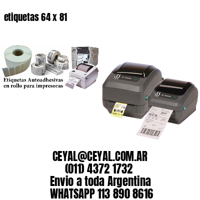 etiquetas 64 x 81