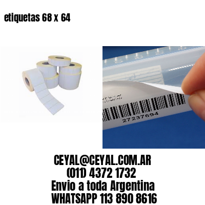 etiquetas 68 x 64