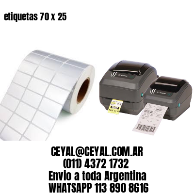 etiquetas 70 x 25