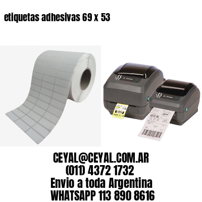 etiquetas adhesivas 69 x 53