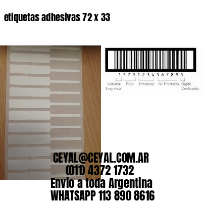 etiquetas adhesivas 72 x 33