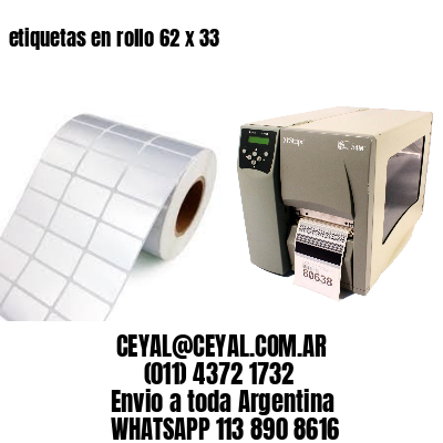 etiquetas en rollo 62 x 33