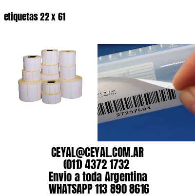 etiquetas 22 x 61