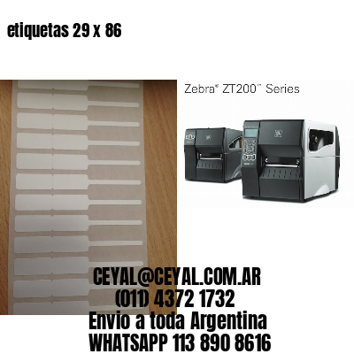 etiquetas 29 x 86