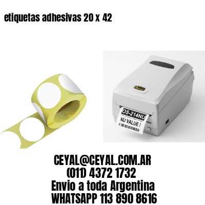 etiquetas adhesivas 20 x 42