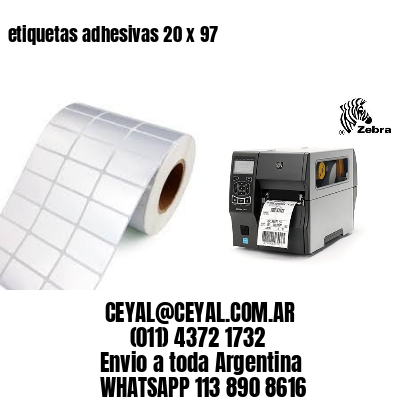 etiquetas adhesivas 20 x 97