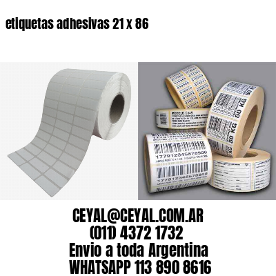 etiquetas adhesivas 21 x 86