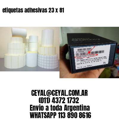 etiquetas adhesivas 23 x 81