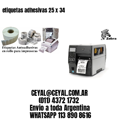 etiquetas adhesivas 25 x 34