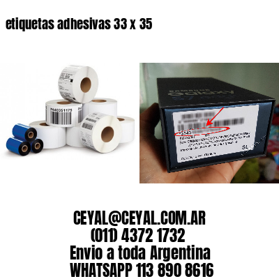 etiquetas adhesivas 33 x 35