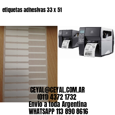 etiquetas adhesivas 33 x 51