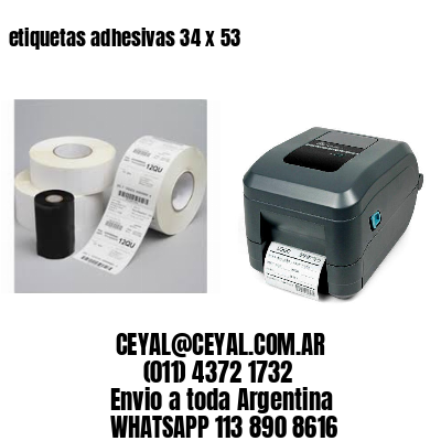 etiquetas adhesivas 34 x 53