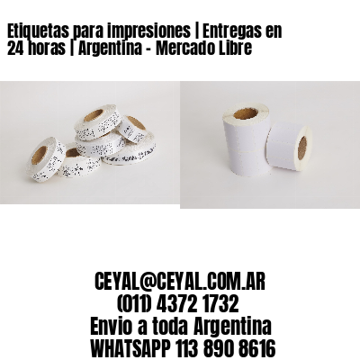 Etiquetas para impresiones | Entregas en 24 horas | Argentina – Mercado Libre