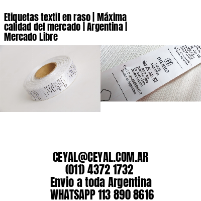 Etiquetas textil en raso | Máxima calidad del mercado | Argentina | Mercado Libre