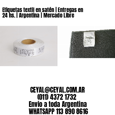 Etiquetas textil en satén | Entregas en 24 hs. | Argentina | Mercado Libre