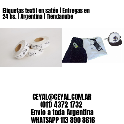 Etiquetas textil en satén | Entregas en 24 hs. | Argentina | Tiendanube