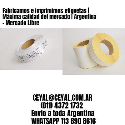 Fabricamos e imprimimos etiquetas | Máxima calidad del mercado | Argentina – Mercado Libre