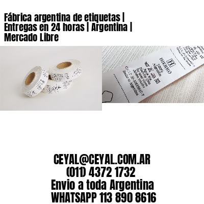 Fábrica argentina de etiquetas | Entregas en 24 horas | Argentina | Mercado Libre