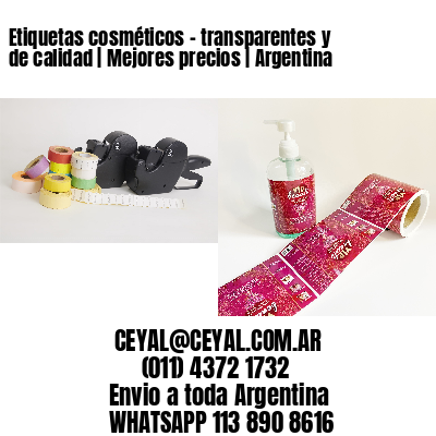 Etiquetas cosméticos – transparentes y de calidad | Mejores precios | Argentina