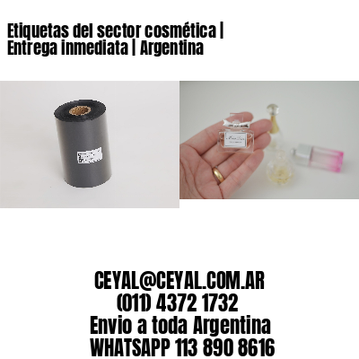 Etiquetas del sector cosmética | Entrega inmediata | Argentina