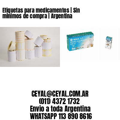 Etiquetas para medicamentos | Sin mínimos de compra | Argentina