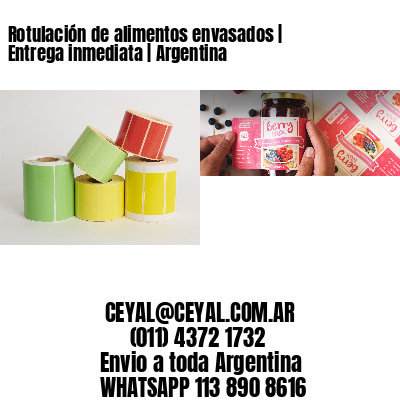 Rotulación de alimentos envasados | Entrega inmediata | Argentina