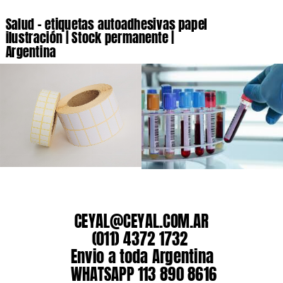 Salud – etiquetas autoadhesivas papel ilustración | Stock permanente | Argentina