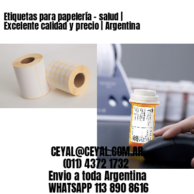 Etiquetas para papelería – salud | Excelente calidad y precio | Argentina