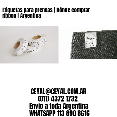 Etiquetas para prendas | Dónde comprar ribbon | Argentina