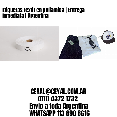 Etiquetas textil en poliamida | Entrega inmediata | Argentina