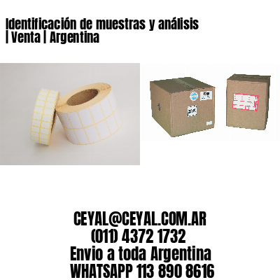 Identificación de muestras y análisis | Venta | Argentina