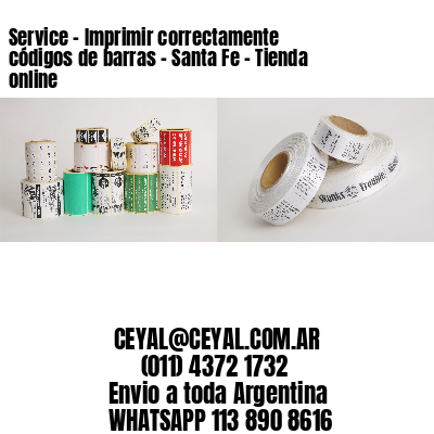 Service – Imprimir correctamente códigos de barras – Santa Fe – Tienda online