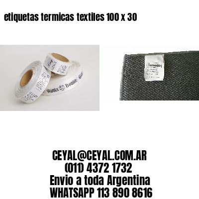 etiquetas termicas textiles 100 x 30